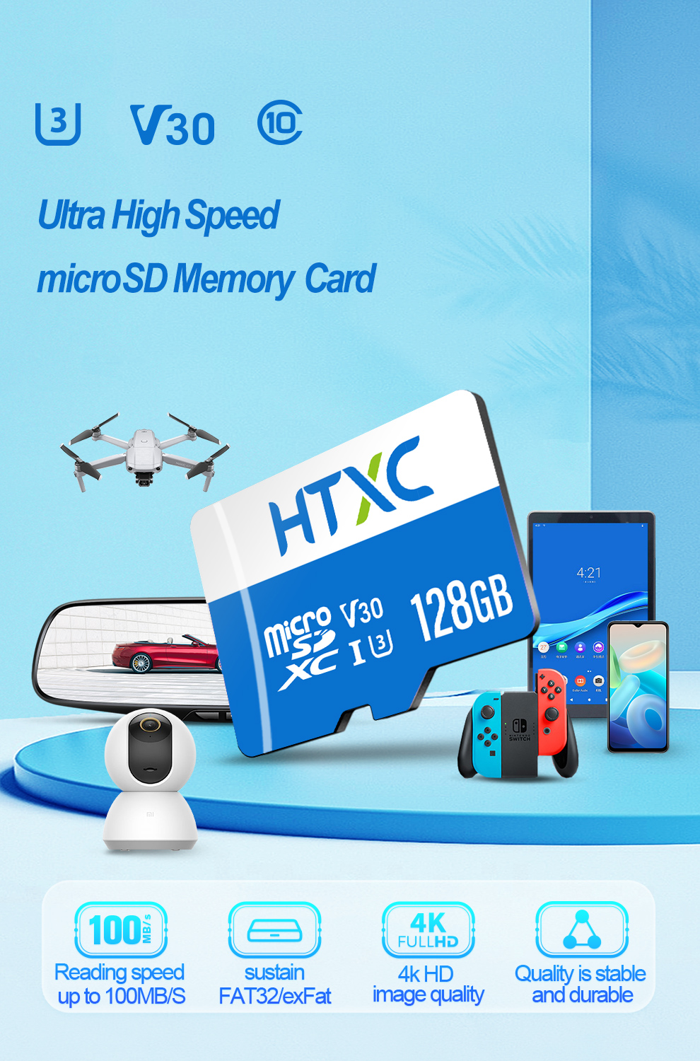 128GB microSD Memory Card
