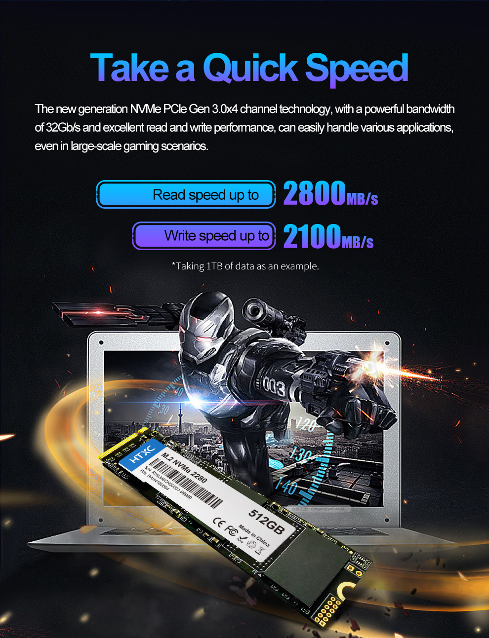 512GB SSD M.2 NVMe PCIe 3.0 Solid State Drive