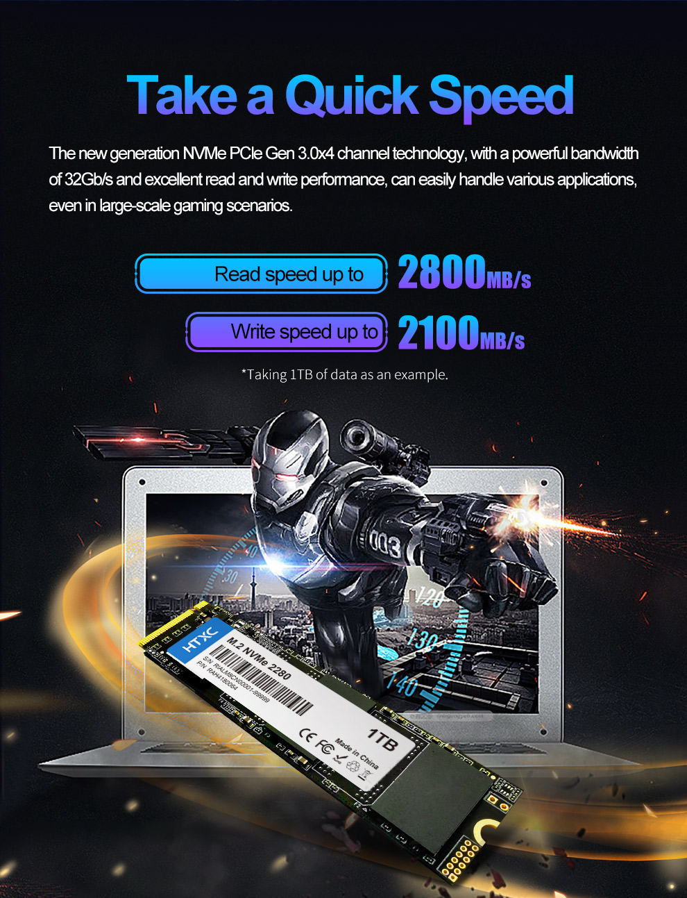 1TB SSD M.2 NVMe PCIe 3.0 Solid State Drive