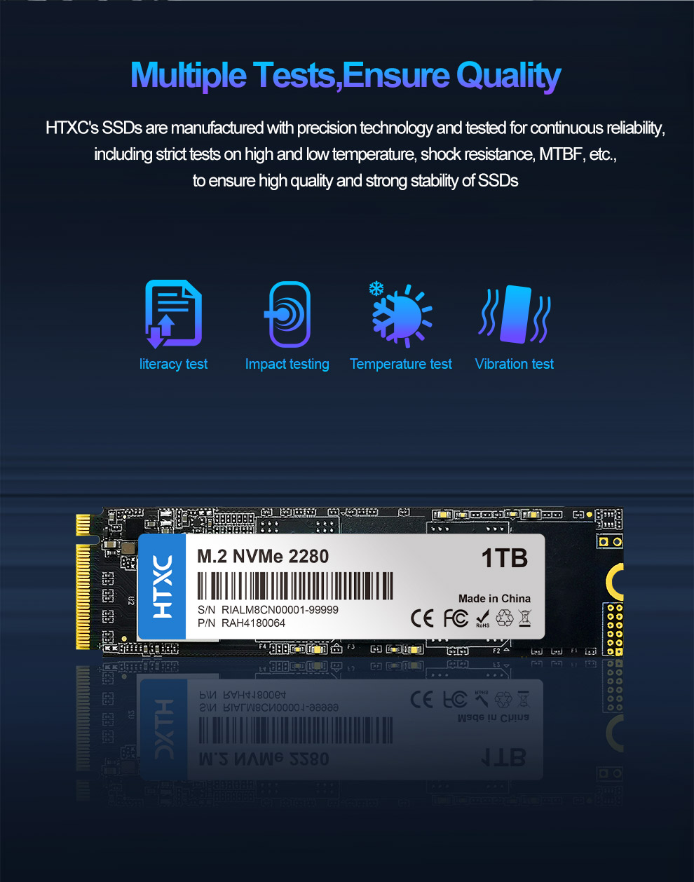 1TB SSD M.2 NVMe PCIe 3.0 Solid State Drive