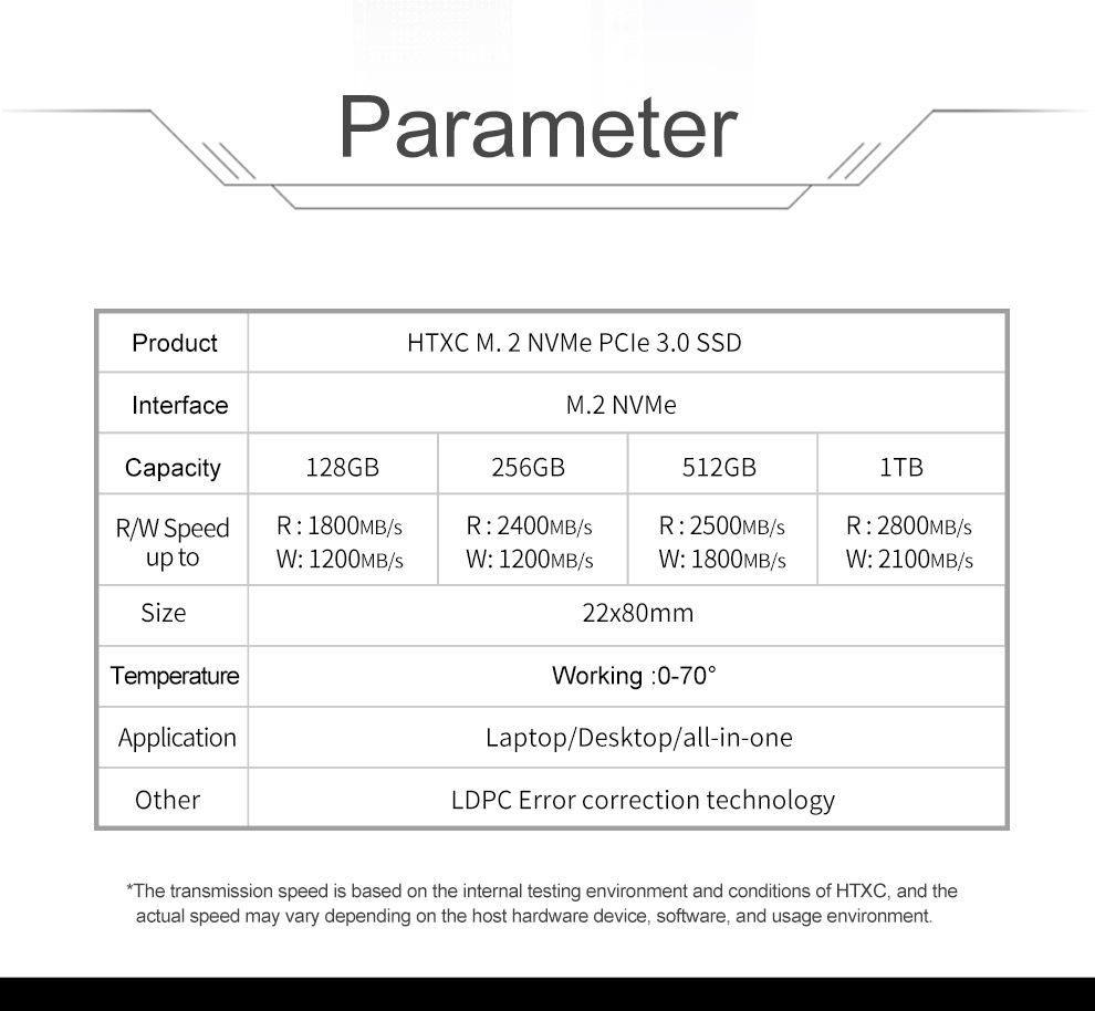 1TB SSD M.2 NVMe PCIe 3.0 Solid State Drive